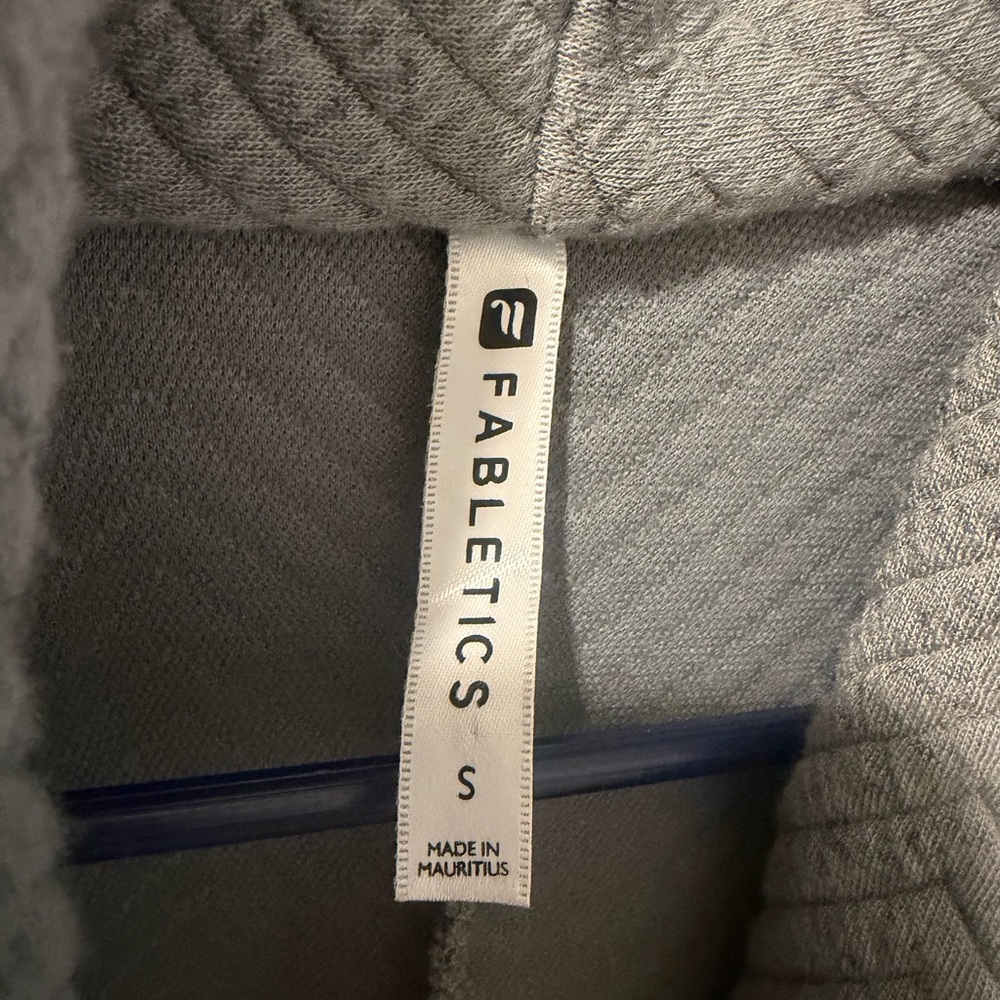 Fabletics Gray Chevron Teddy Jacket - image 3